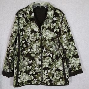 L Reversible Susan Graver Quilted Jacket Double Sided Jacket